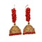 Indian Jhumka Earrings for Women - Faux Pearl Hoop Jhumka Earrings Meenakari Jhumkas with Gold Platting Bollywood Style Dangle Drop Earring Ethnic Chandbali Jewelry for Bride Gift for Her